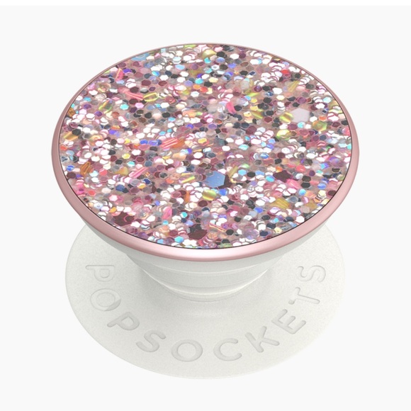 POPSOCKET Pink Crushed Glitter Sparkle Bling Premium PopGrip Phone Stand - Picture 1 of 12